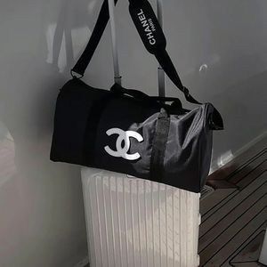 CHANEL Black and White Travel Bag
